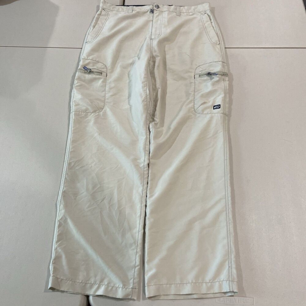 VTG 90s Y2K Quiksilver Baggy Cargo Pants Carpenter Rave Cyber Grunge Skate 36
